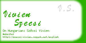 vivien szecsi business card