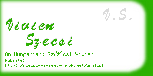 vivien szecsi business card